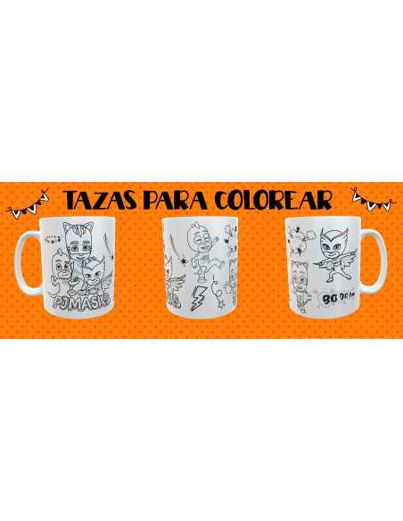 TAZAS PARA COLOREAR PACK 1