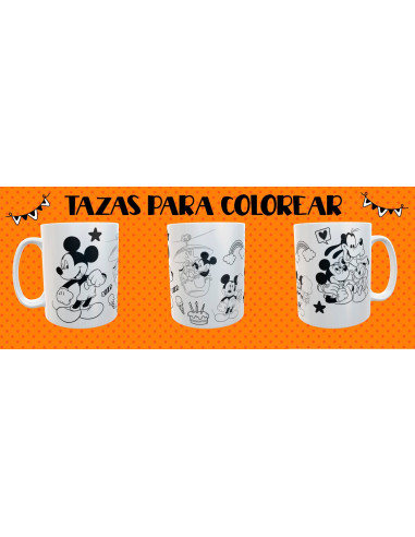 TAZAS PARA COLOREAR PACK 1