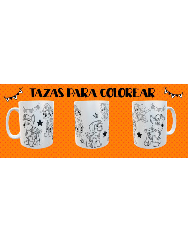 TAZAS PARA COLOREAR PACK 1