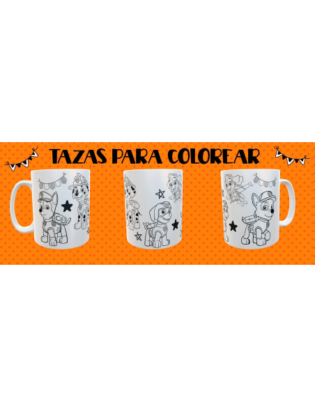TAZAS PARA COLOREAR PACK 1