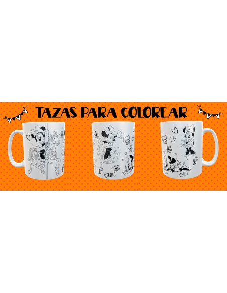 TAZAS PARA COLOREAR PACK 1