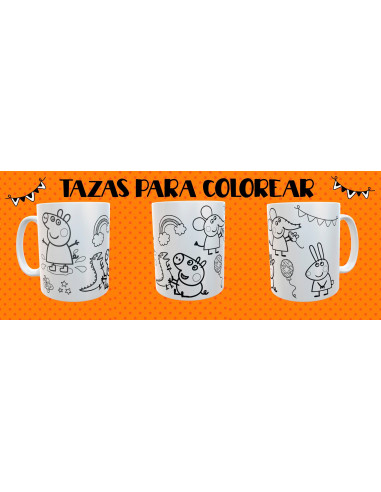 TAZAS PARA COLOREAR PACK 1