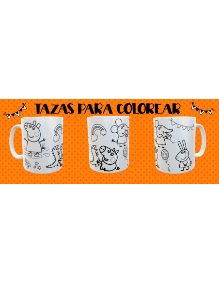 TAZAS PARA COLOREAR PACK 1