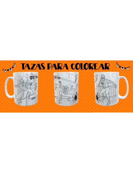 TAZAS PARA COLOREAR PACK 1