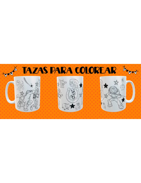 TAZAS PARA COLOREAR PACK 1