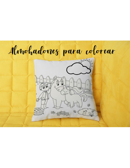 ALMOHADONES INFANTILES PARA COLOREAR PACK 1