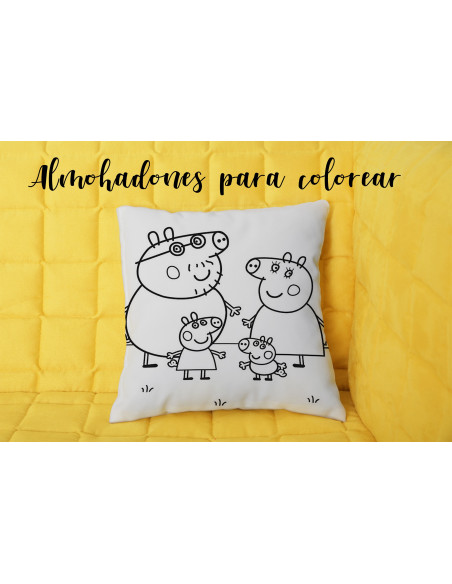 ALMOHADONES INFANTILES PARA COLOREAR PACK 1