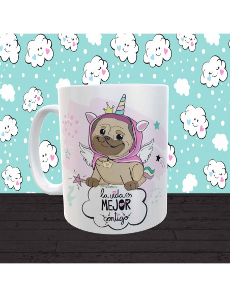 Tazas dibujito Frases