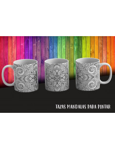 Tazas Mandala Colorear 2