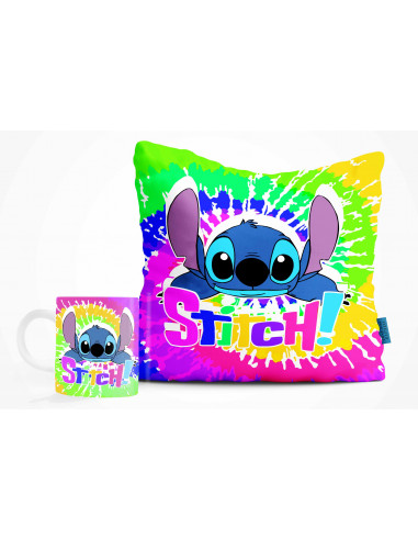 ALMOHADON + TAZA STITCH