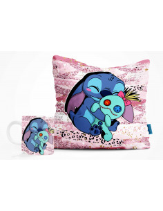 ALMOHADON + TAZA STITCH 2