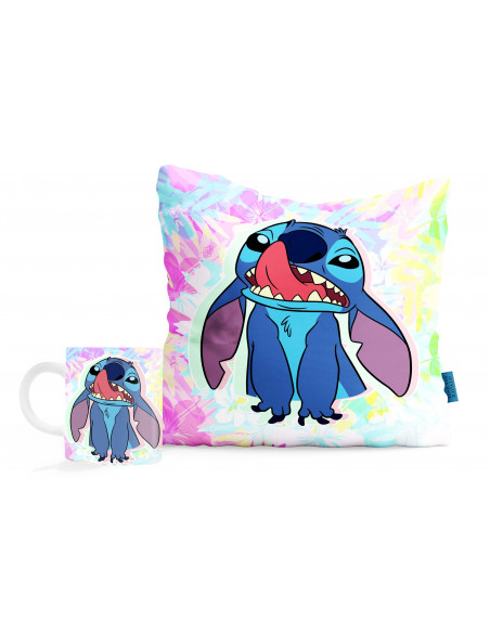 ALMOHADON + TAZA STITCH