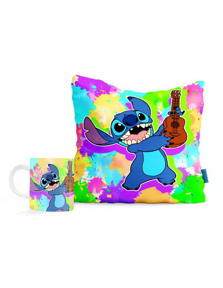 ALMOHADON + TAZA STITCH