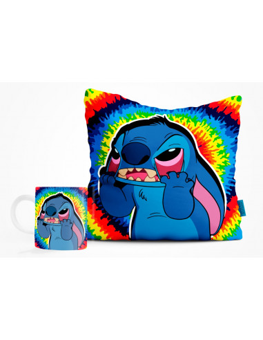 ALMOHADON + TAZA STITCH